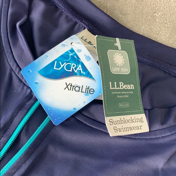 L.L. Bean Sun-blocking Rash-guard Top ππ»ββοΈ NWT - Picture 3 of 8